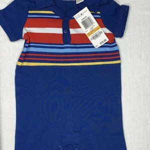 First Impressions Infant Baby One-Pc Blue Romper
